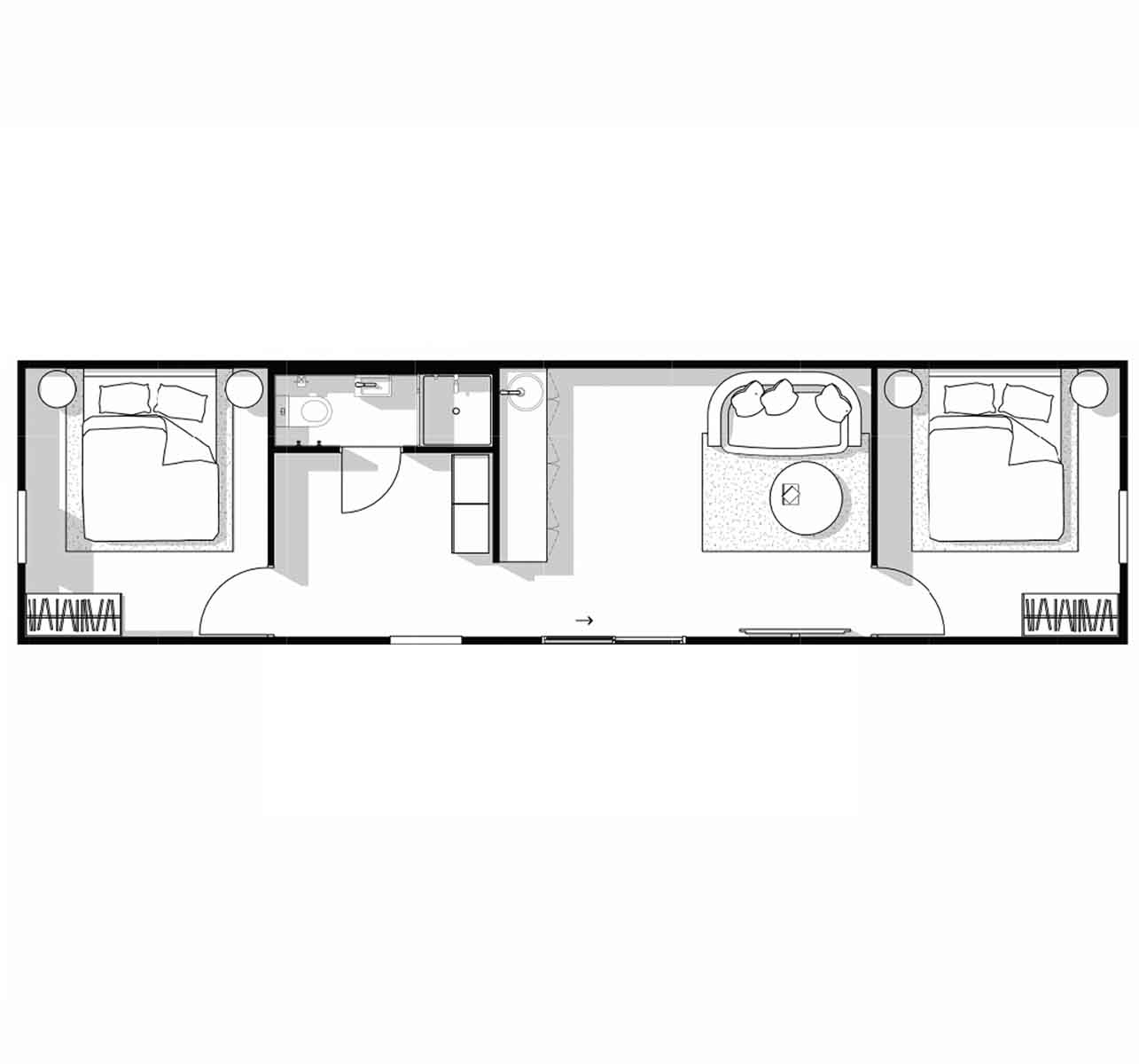 2 Bed Workers MK-45