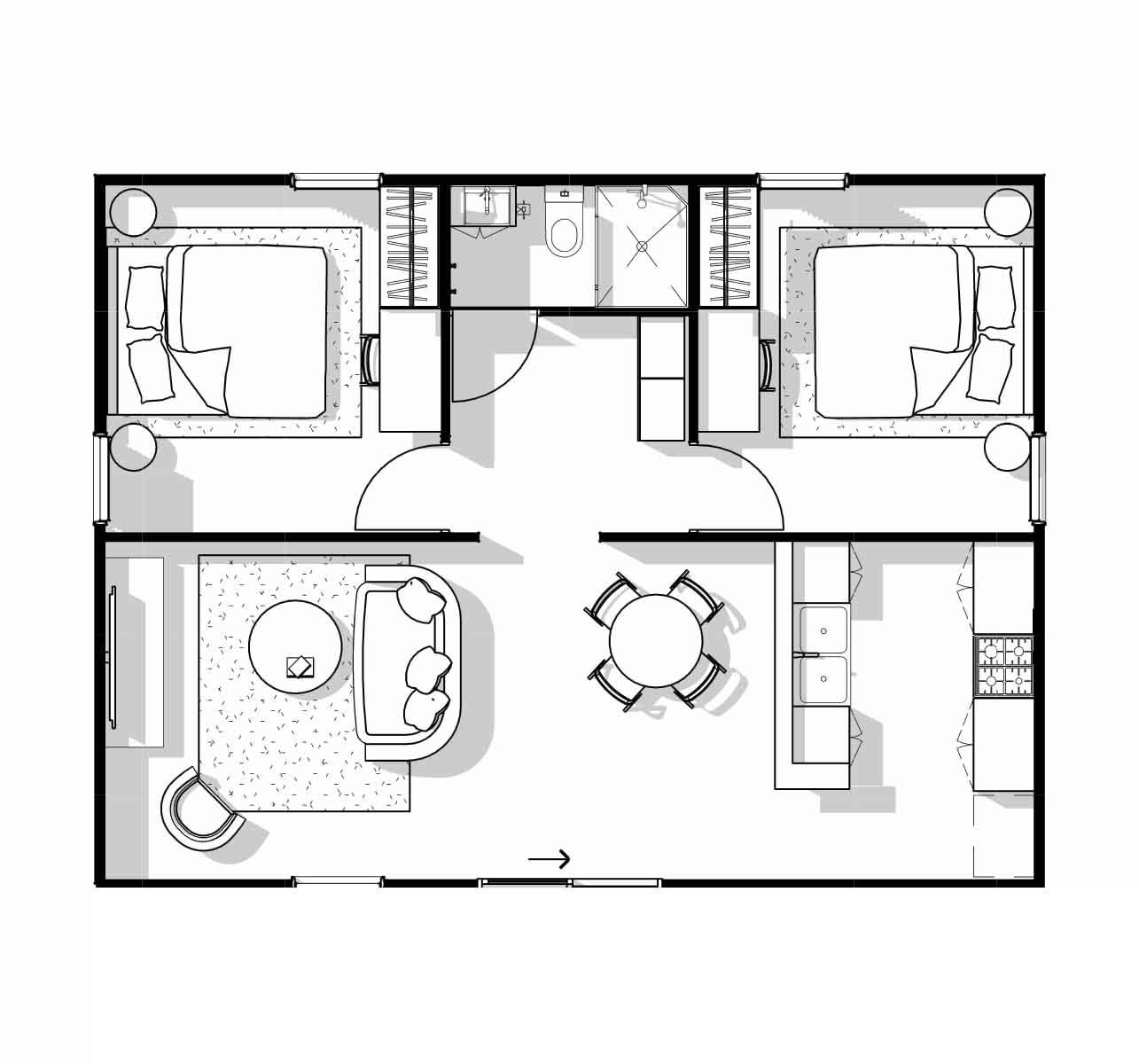 2 Bed Workers MK-60