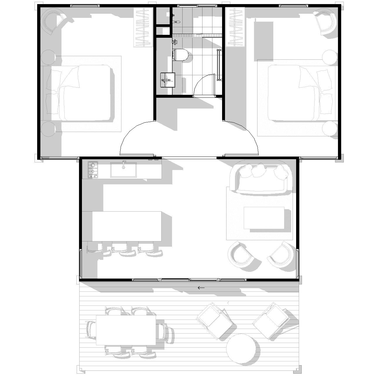 Grevillea 2 Bed