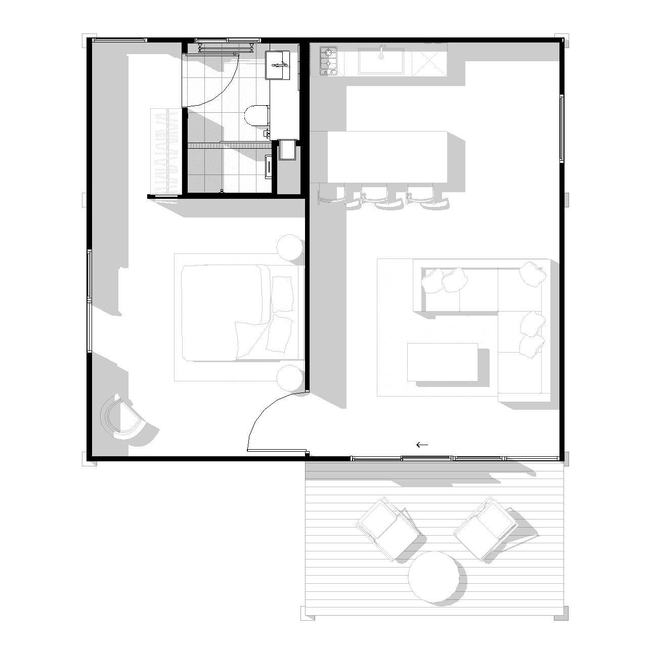 Wattle 1 Bed