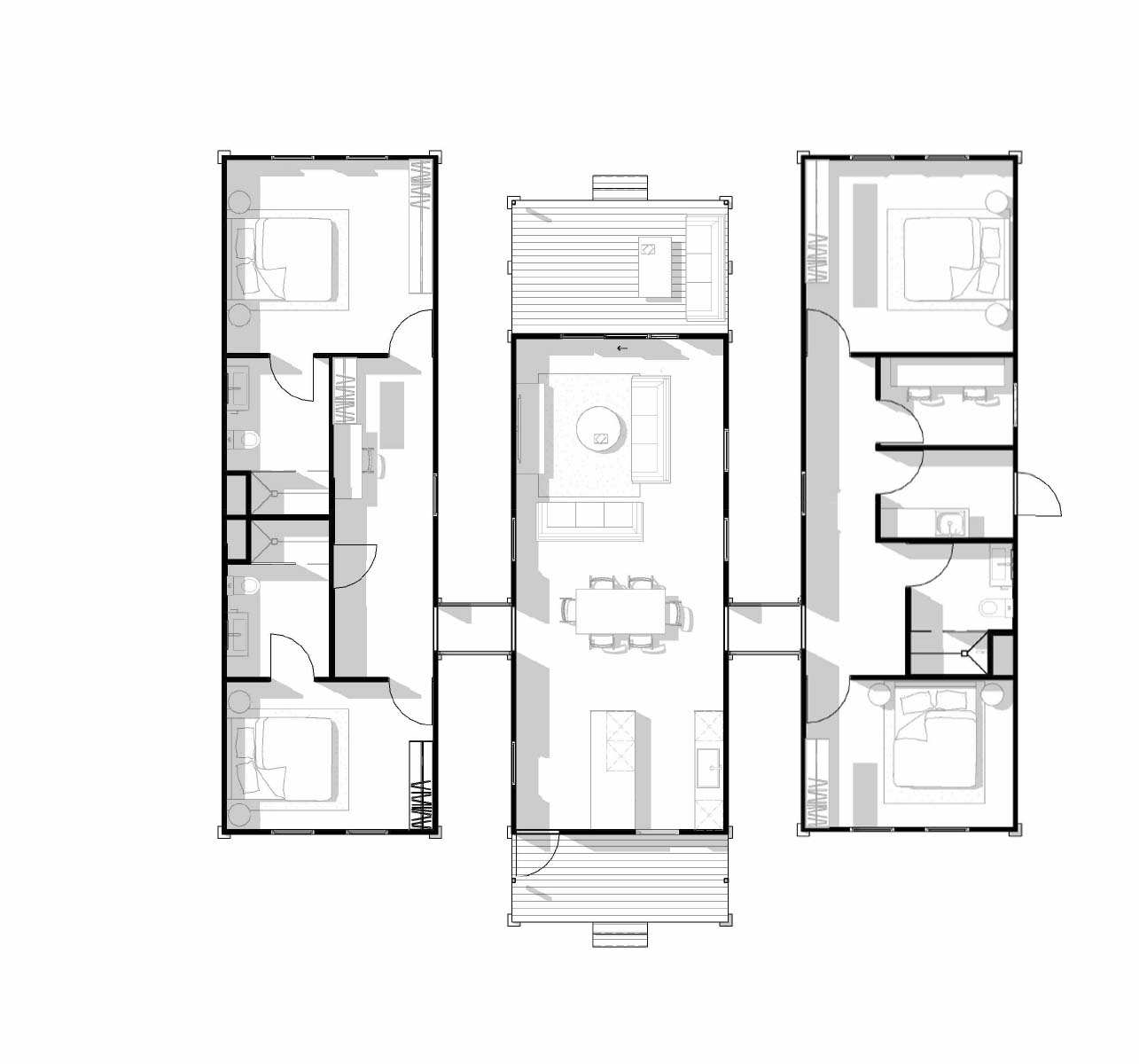 Modular 4 Bed Home- Vertical