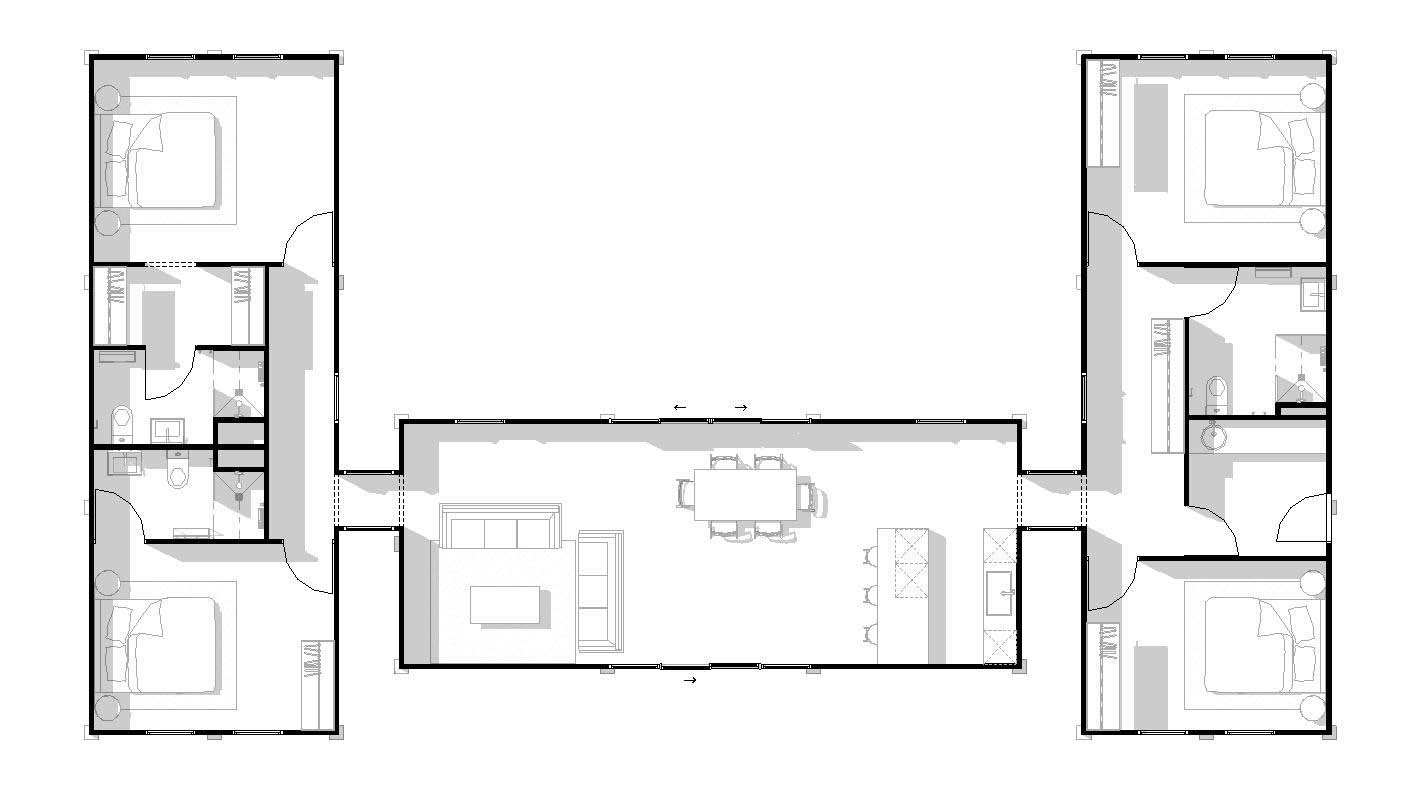 4 Bed x 3 Bath (152m² Horizontal)
